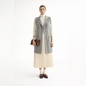 SIONI - Sleeveless Long Vest | Minimalist Tailored Layering Piece